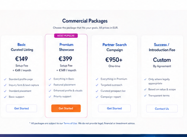 Partner Market Global commission-based commercial terms