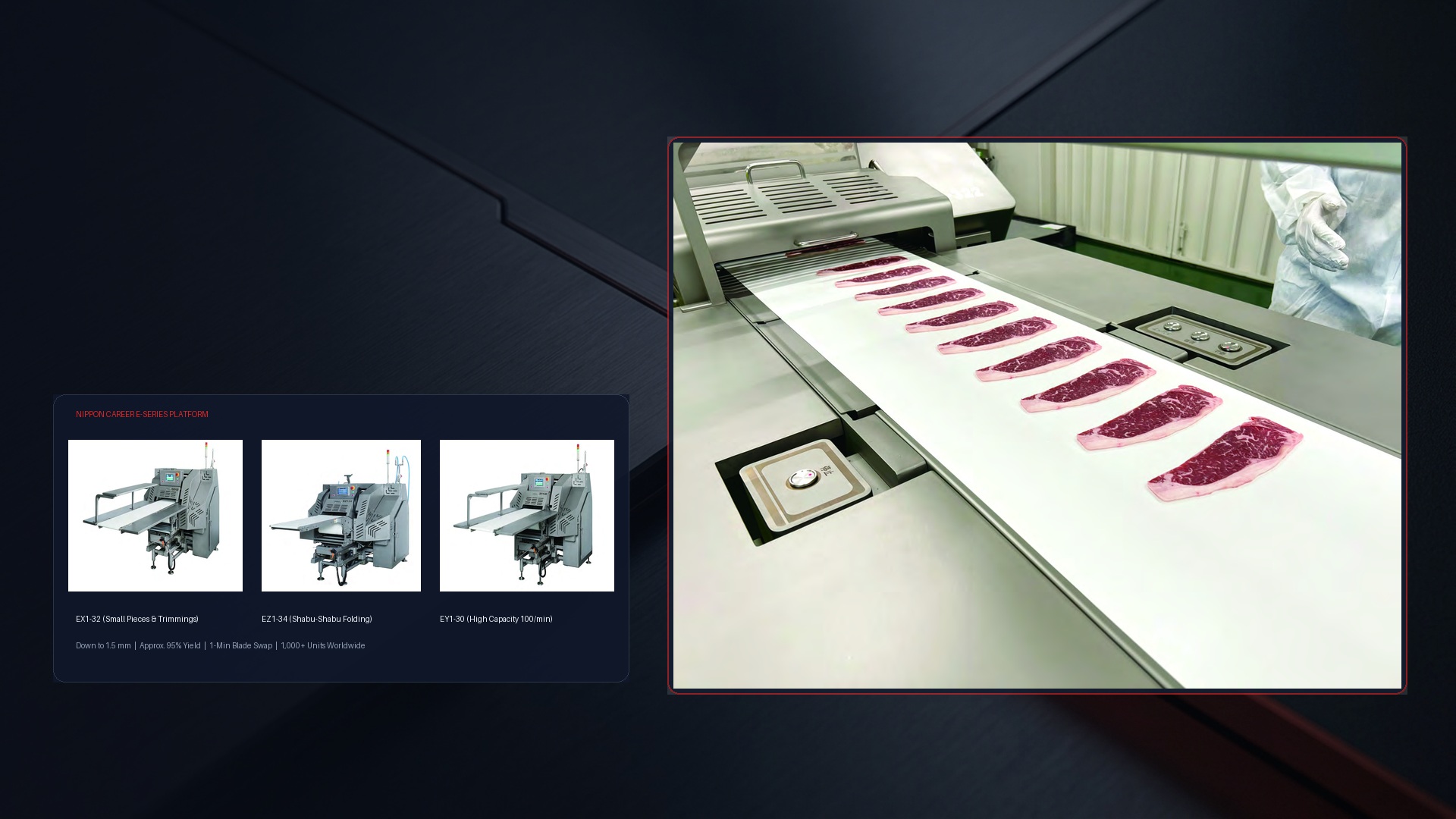 Nippon Career Industry Japanese industrial ultra-thin fresh meat slicing line E-Series