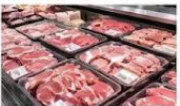 Supermarket retail pre-pack shingled meat trays