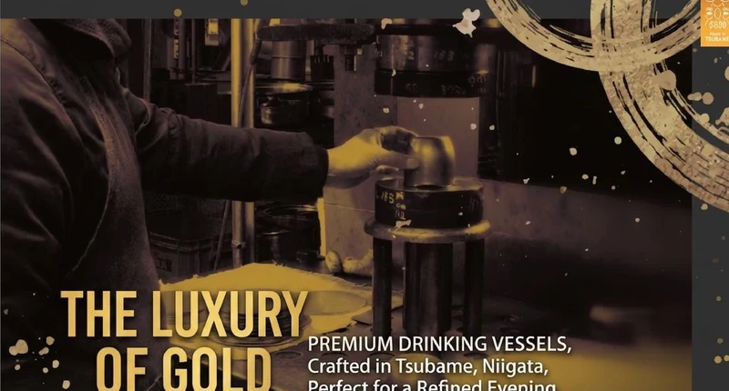 The Luxury of Gold stainless steel drinkware with 24K gold plated interior